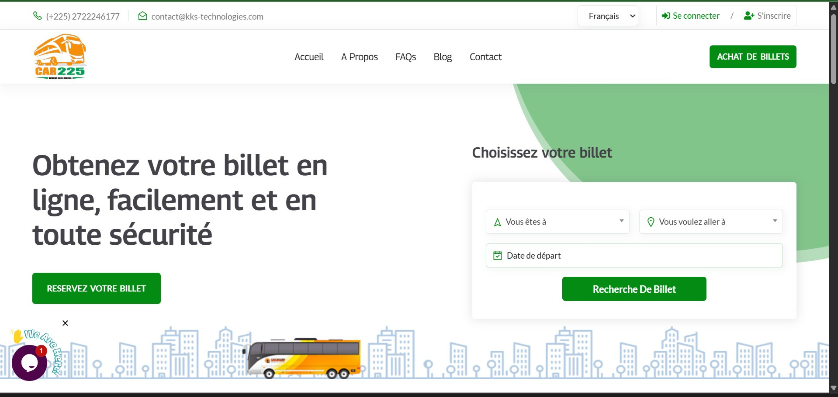 Site web de réservation de ticket